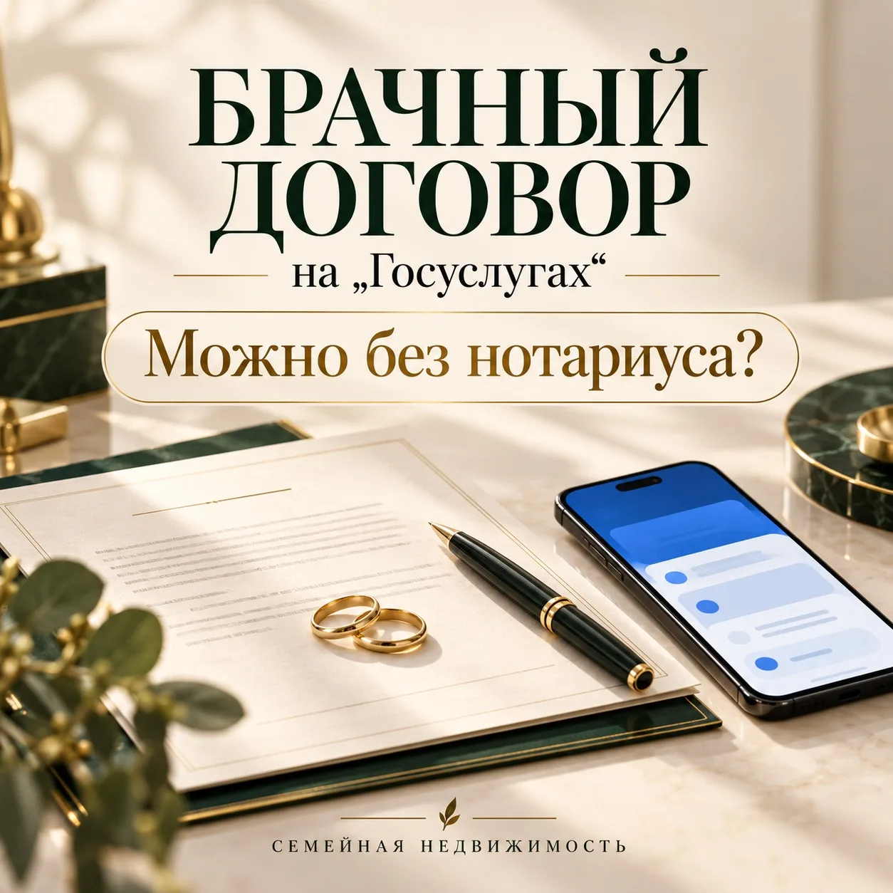 💍 Брачный договор на «Госуслугах»: можно ли обойтись без нотариуса?