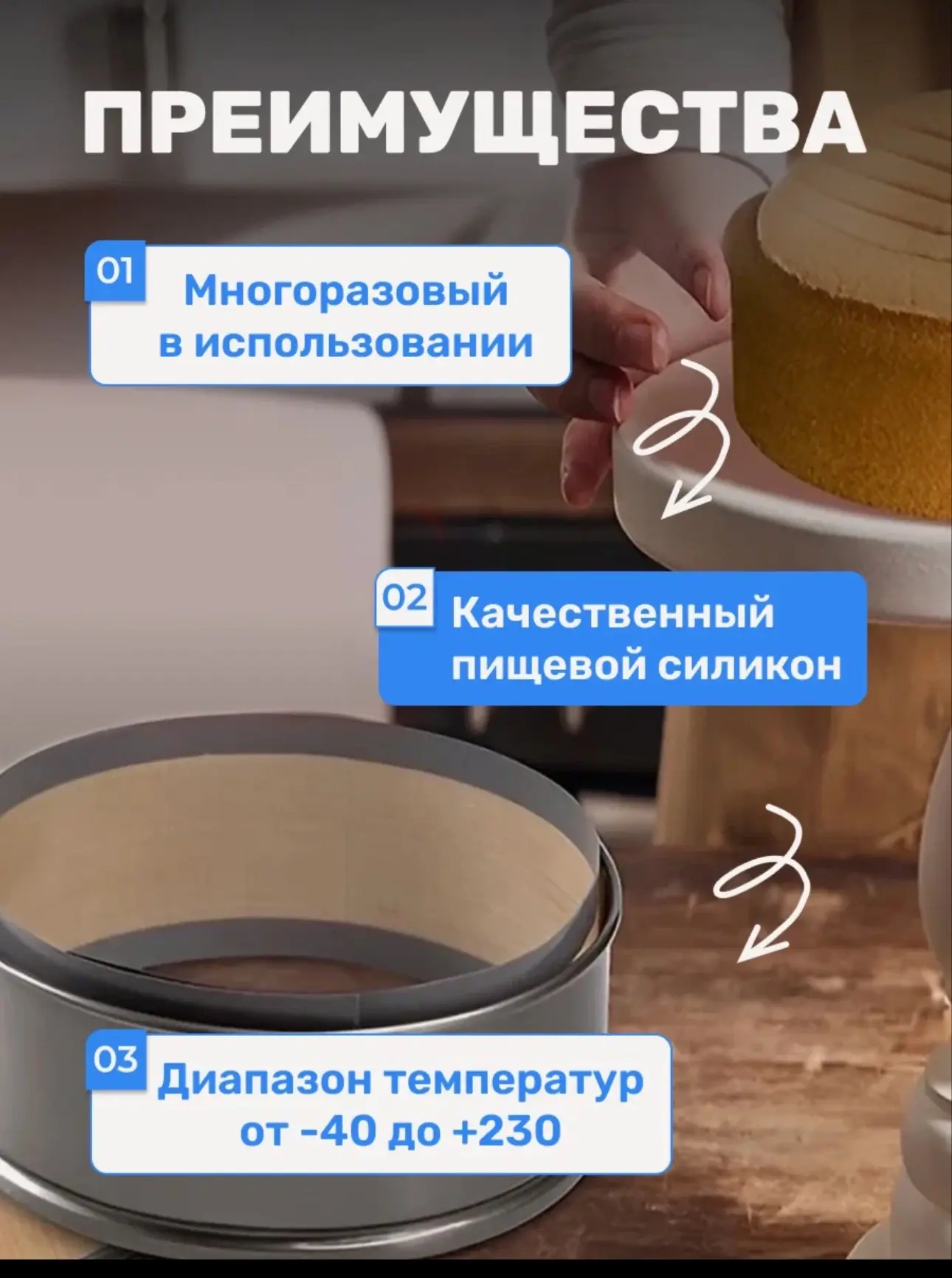 Многоразовый коврик для выпечки