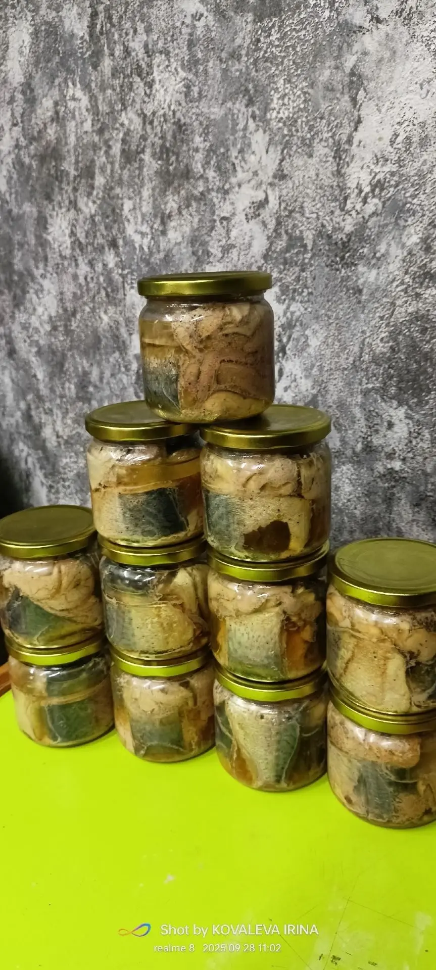 Макрель с добавлением растительного масла.