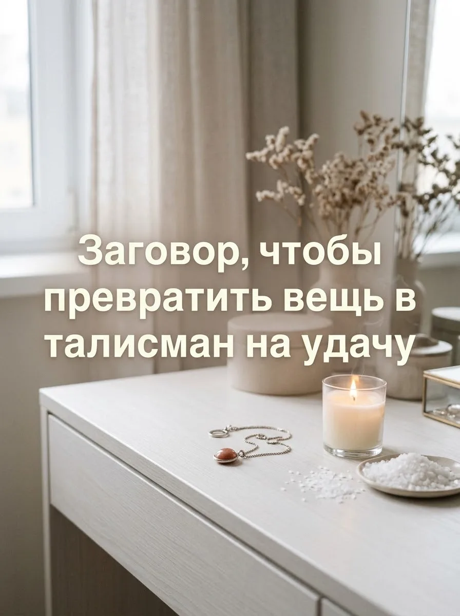 Этот заговор помогает превратить обычный предмет в личный талисман, который будет притя...