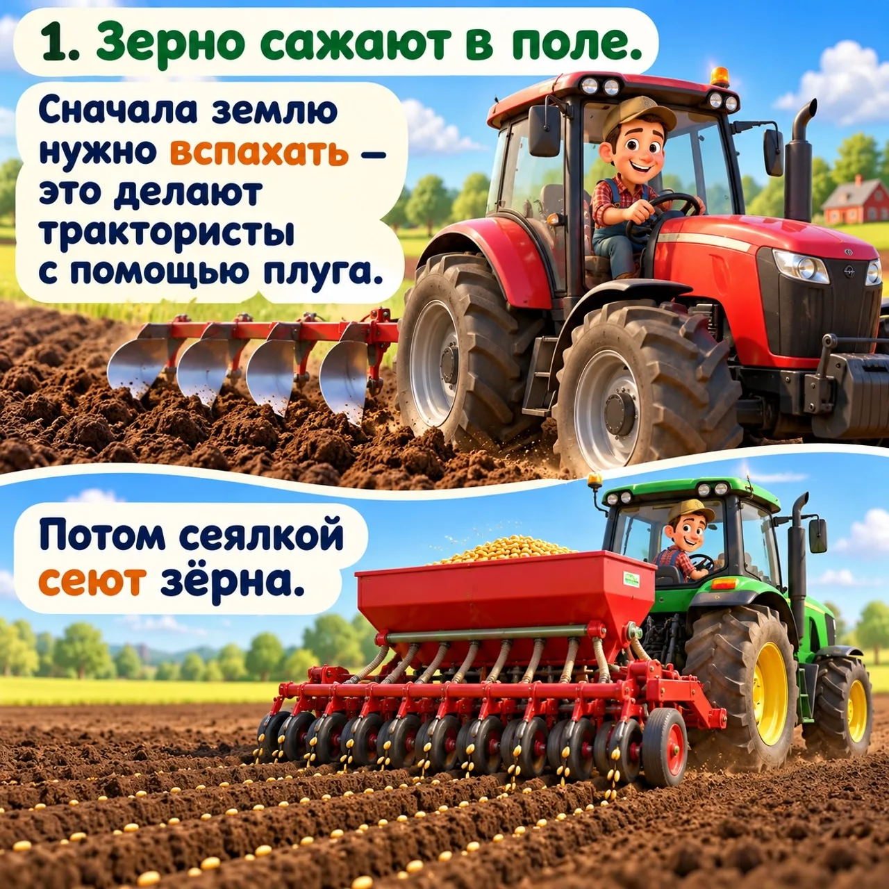 Путешествие одного зёрнышка 🚜