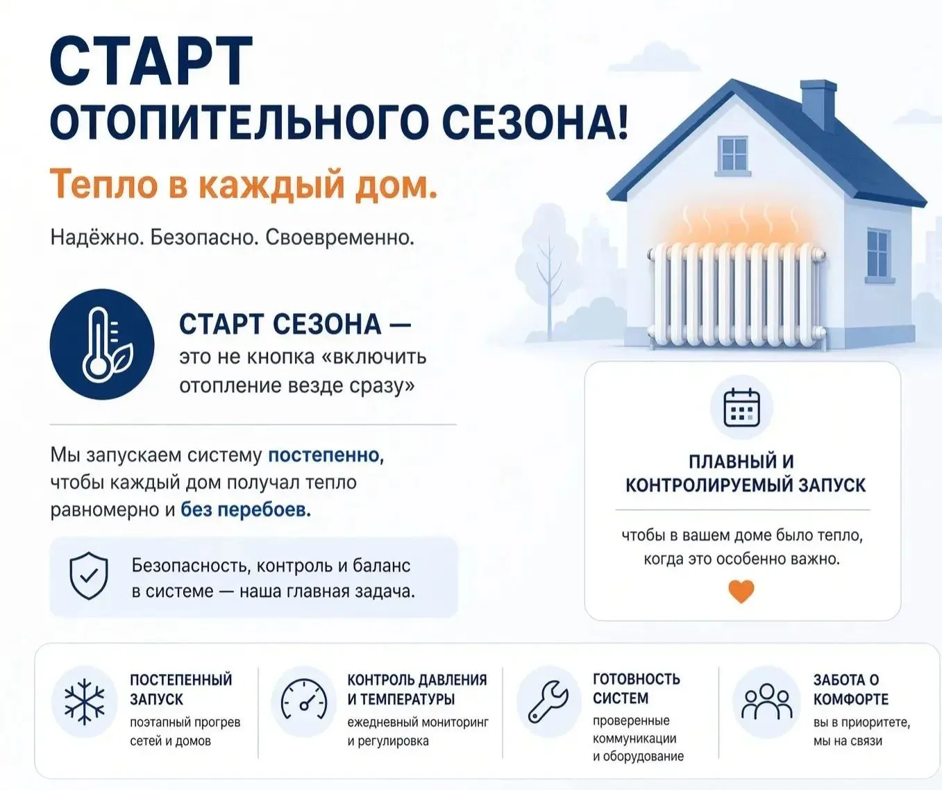 🍂 За окном ещё по-осеннему тепло, но отопительный сезон сегодня официально стартовал! 🍂