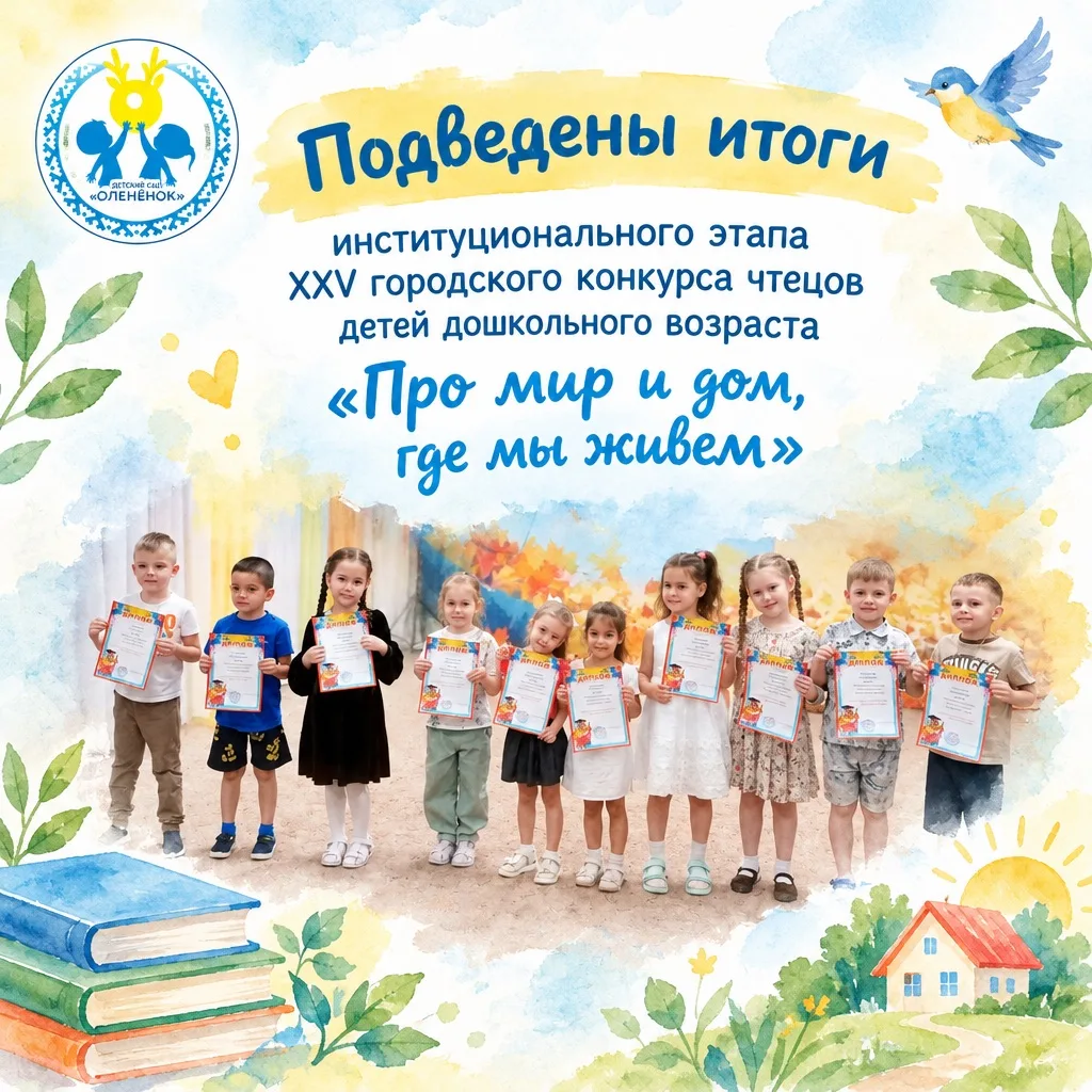 Подведены итоги институционального этапа XXV городского конкурса чтецов детей дошкольно...