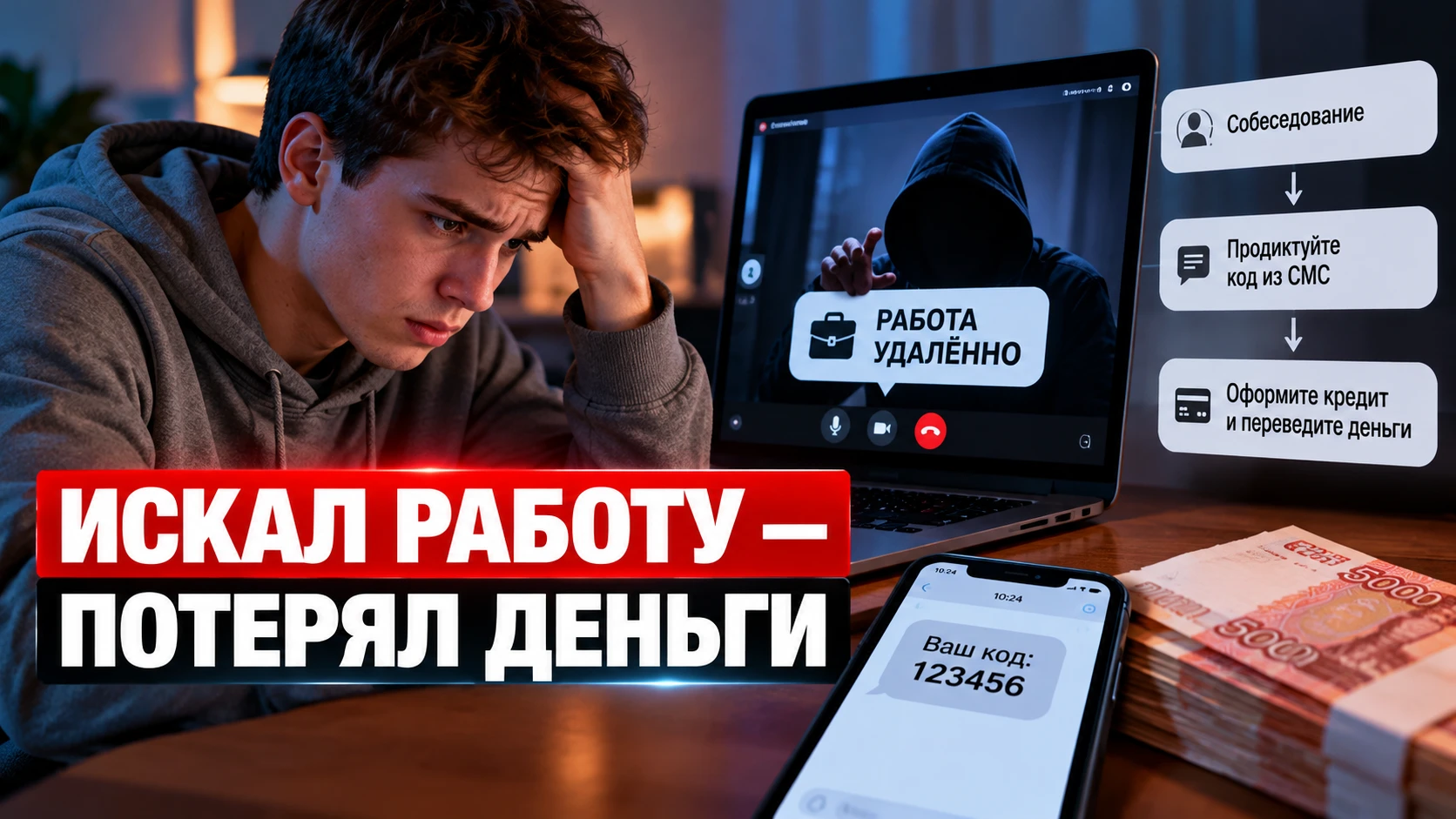 🚨 ИСКАЛ РАБОТУ, А ПОТЕРЯЛ 392 ТЫСЯЧИ РУБЛЕЙ: В КИРОВЕ МОШЕННИКИ ПРОВЕЛИ «СОБЕСЕДОВАНИЕ»