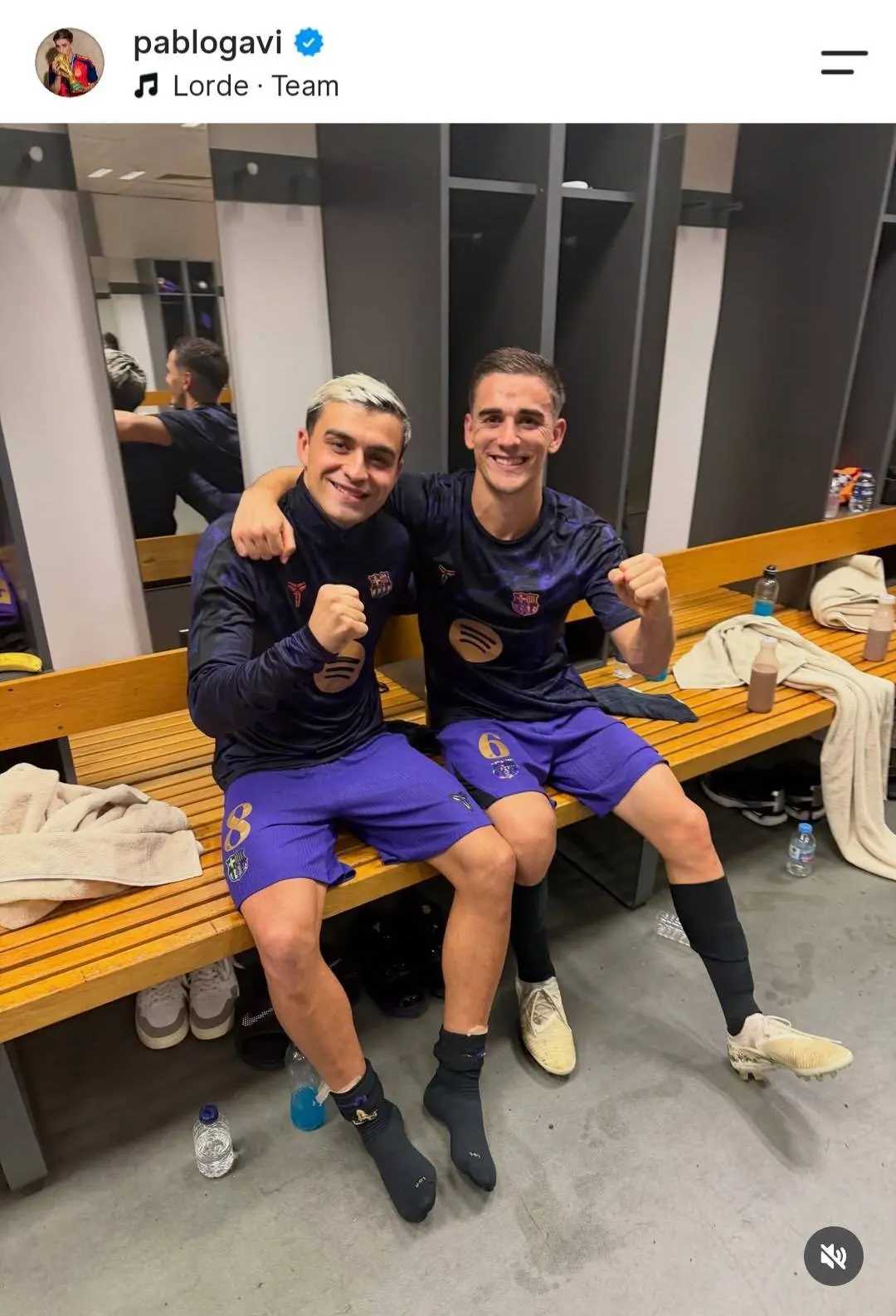 📲 Гави в IG: «В хорошие времена и в плохие, Forca Barça всегда». 🥺