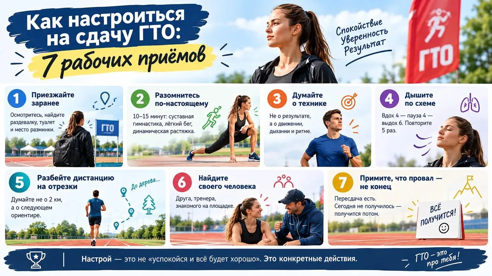 Как настроиться на сдачу ГТО: 7 рабочих приёмов