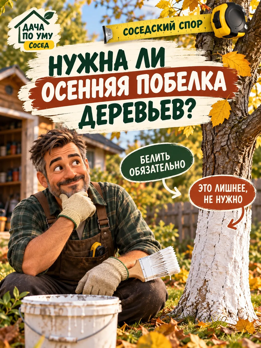 Каждую осень вокруг побелки примерно один и тот же разговор. Одни говорят: «Обязательно...