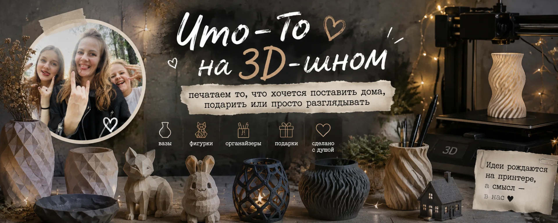 Печатаем то, что хочется поставить дома, подарить или просто разглядывать.