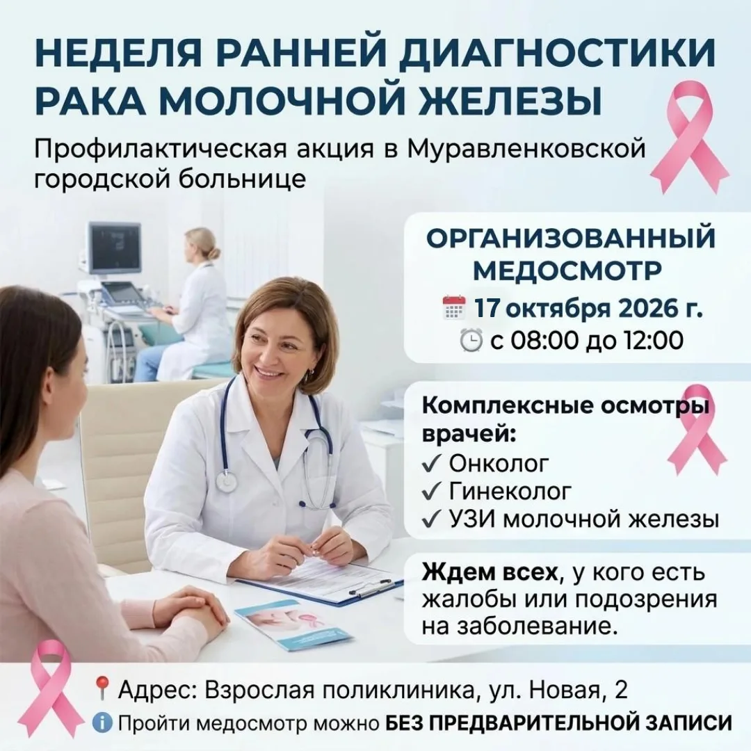🌐 «Неделя ранней диагностики рака  молочной железы»