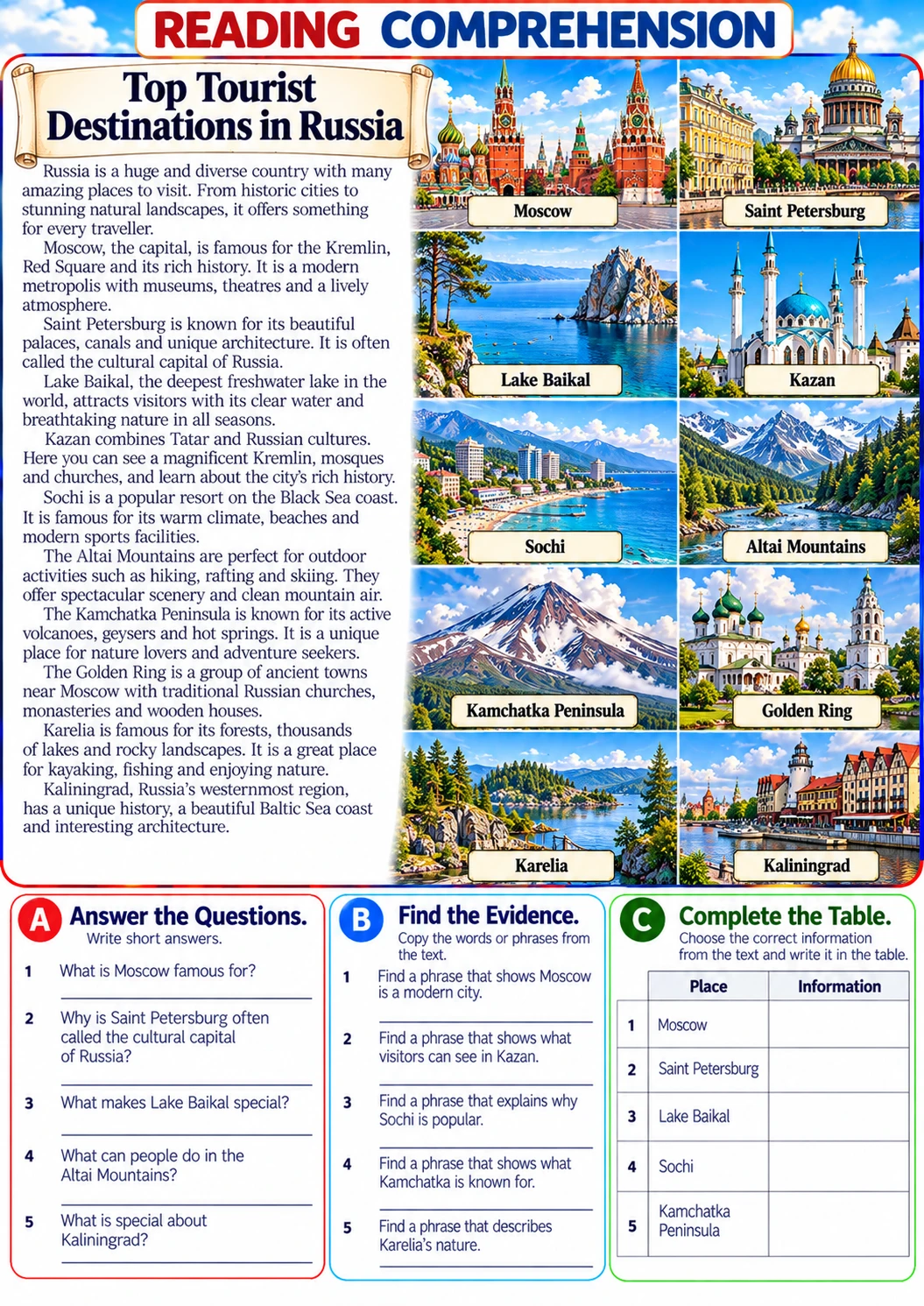 ❤️ TOURIST DESTINATIONS IN RUSSIA