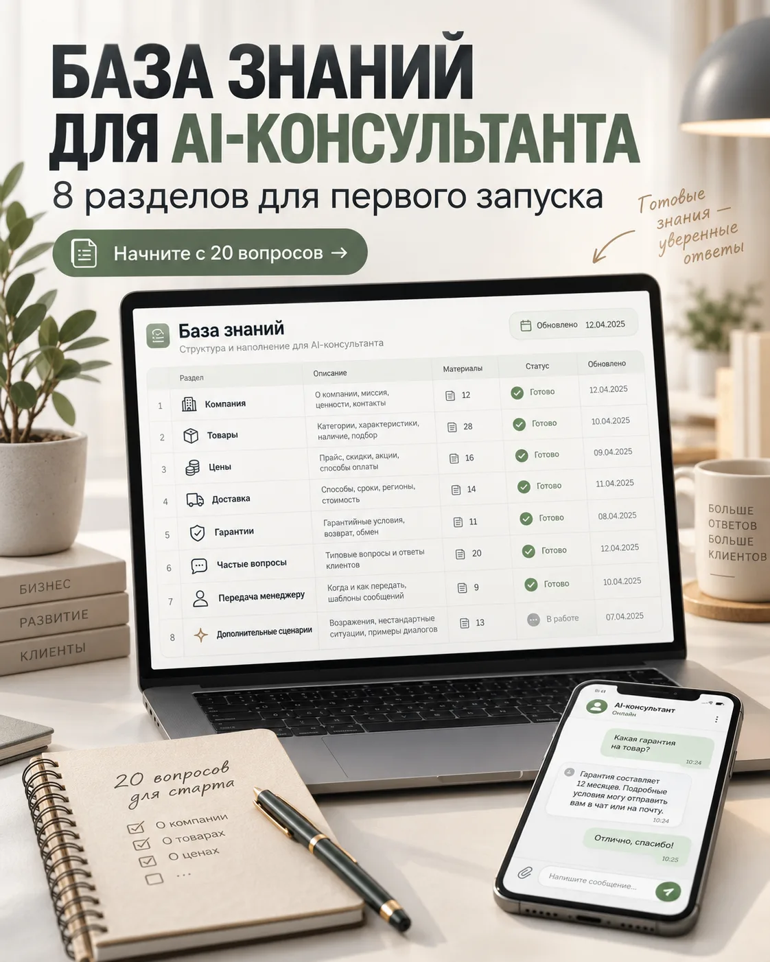 Что добавить в базу знаний AI-консультанта
