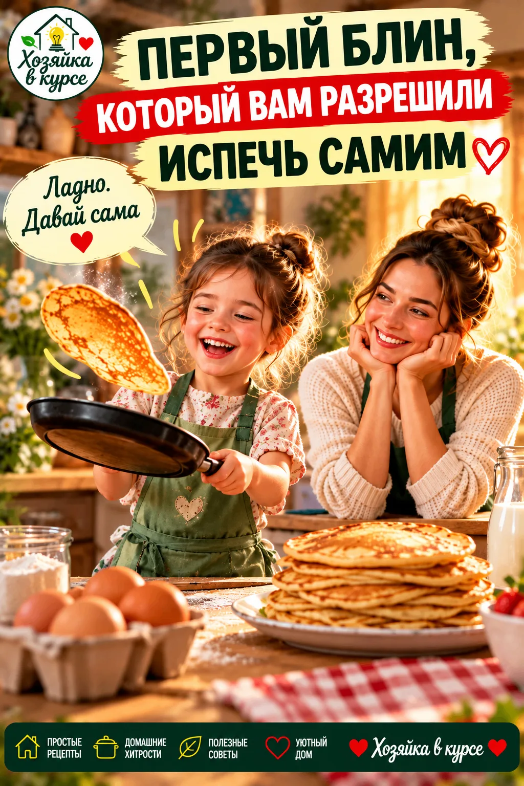 🥞 ПЕРВЫЙ БЛИН, КОТОРЫЙ ВАМ РАЗРЕШИЛИ ИСПЕЧЬ САМИМ