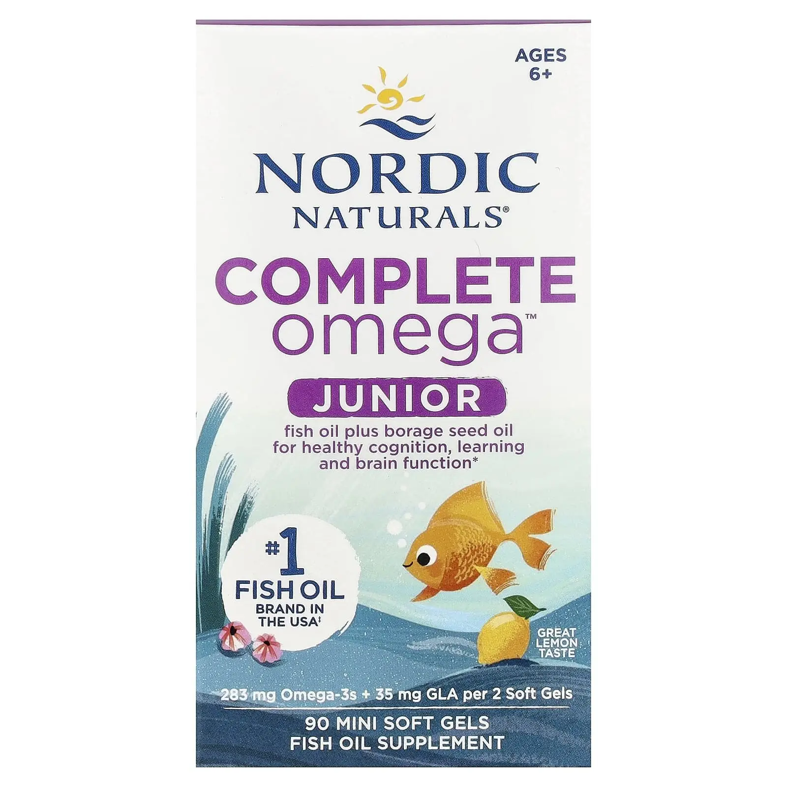 Nordic Naturals Complete Omega Junior — омега-3 для детского мозга и обучения 🇺🇸