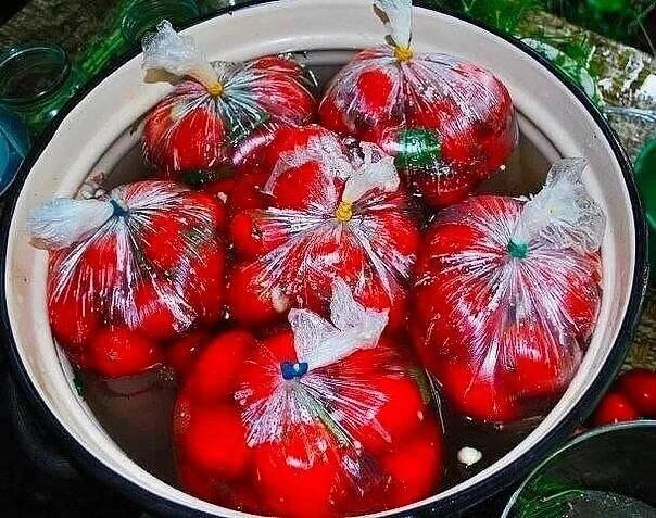 🍅 ПОМИДОРЫ, ЗАСОЛЕННЫЕ В ПАКЕТАХ