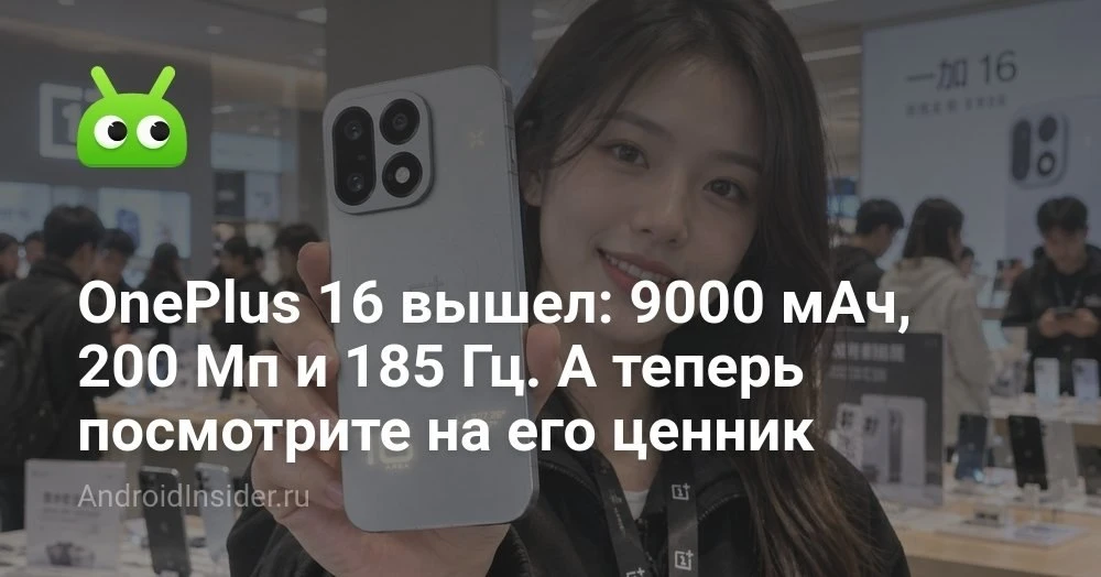 OnePlus 16 представлен: характеристики, цена в Китае и перспективы выхода в России