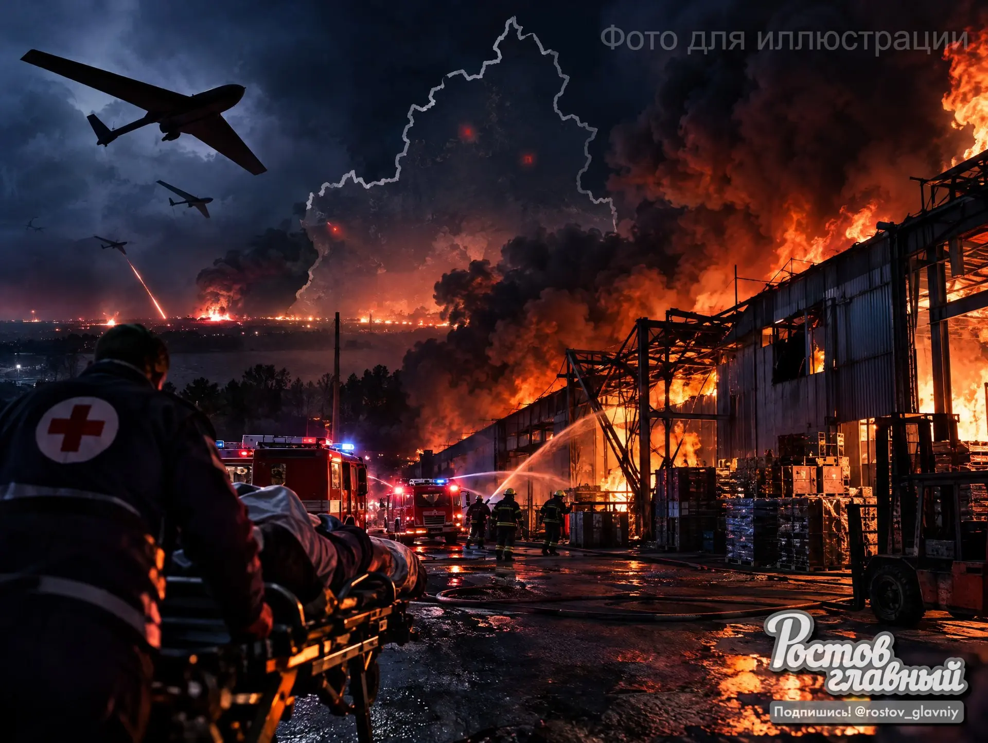 💥 Ростовская область под ударом: ранен мужчина, горят склады
