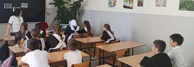 Просмотр видеоролика,с последующим обсуждением в 5 классе