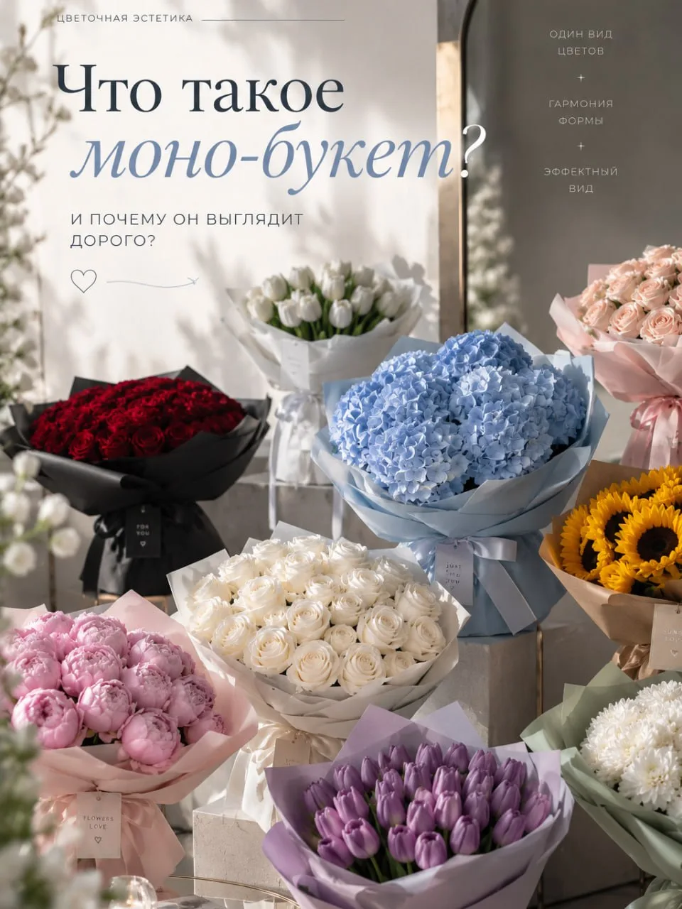 🐱💛 Что такое моно-букет и почему он выглядит дорого?