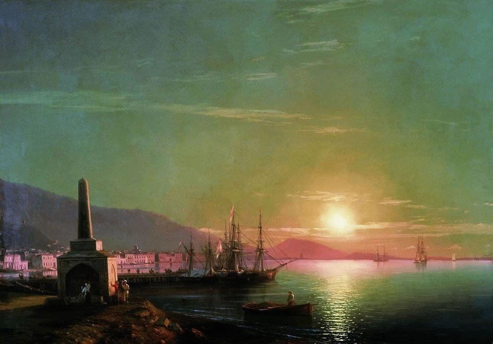 Иван Айвазовский «Восход солнца в Феодосии», 1855 год.