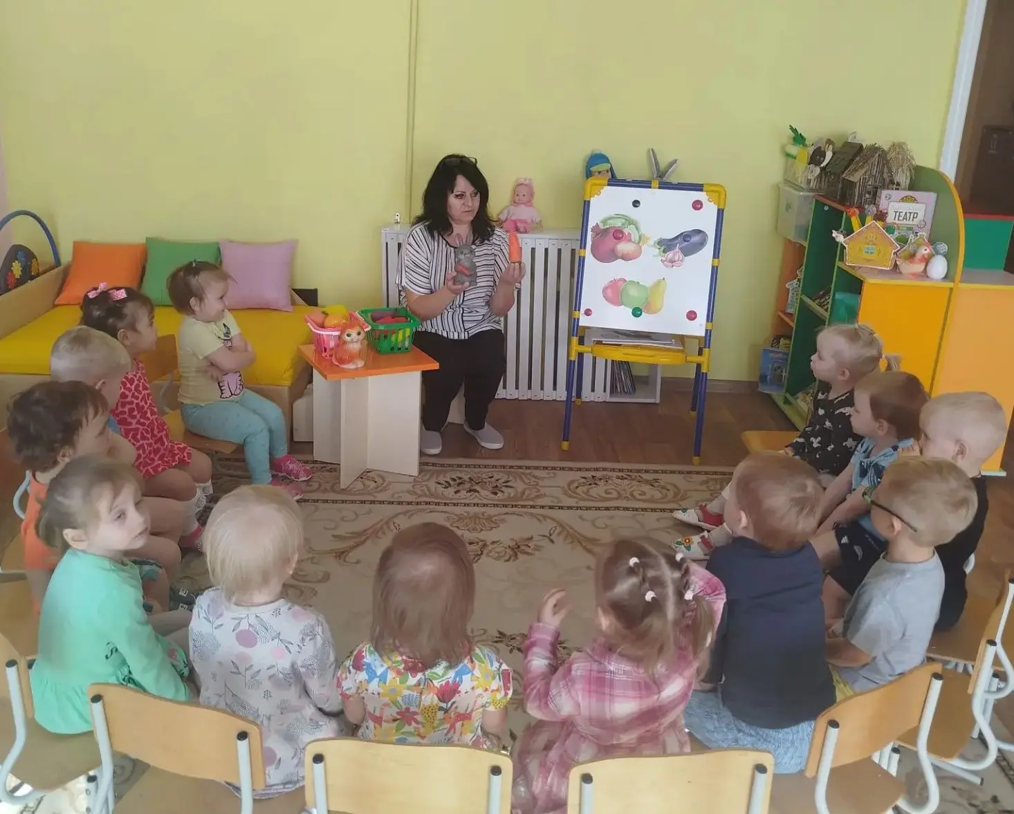 Сегодня в  группе "Солнышко" прошло увлекательное занятие на тему