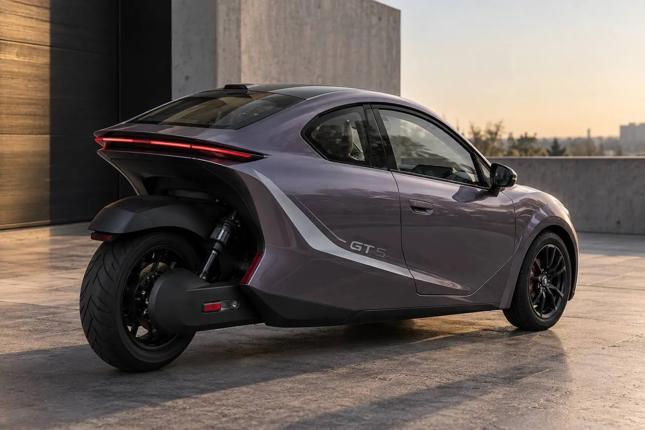 Электрический трицикл Telufu GT5 с одним сиденьем и мотором в заднем колесе появился на...