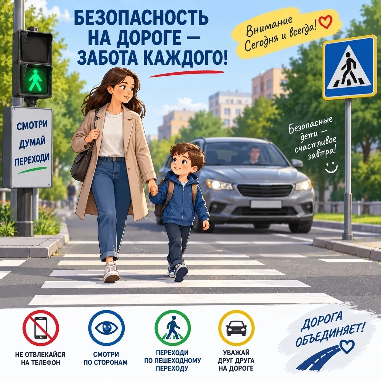 ⚠️Помните о правилах безопасности на дороге!