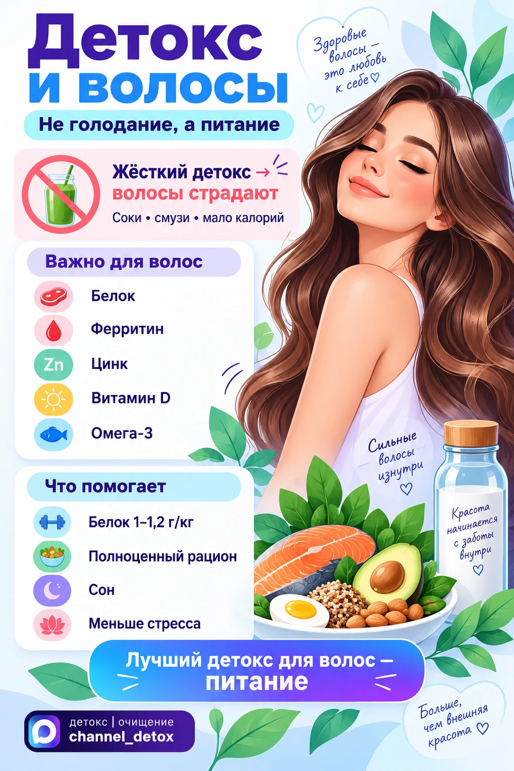 💇‍♀️ Как детокс влияет на состояние волос