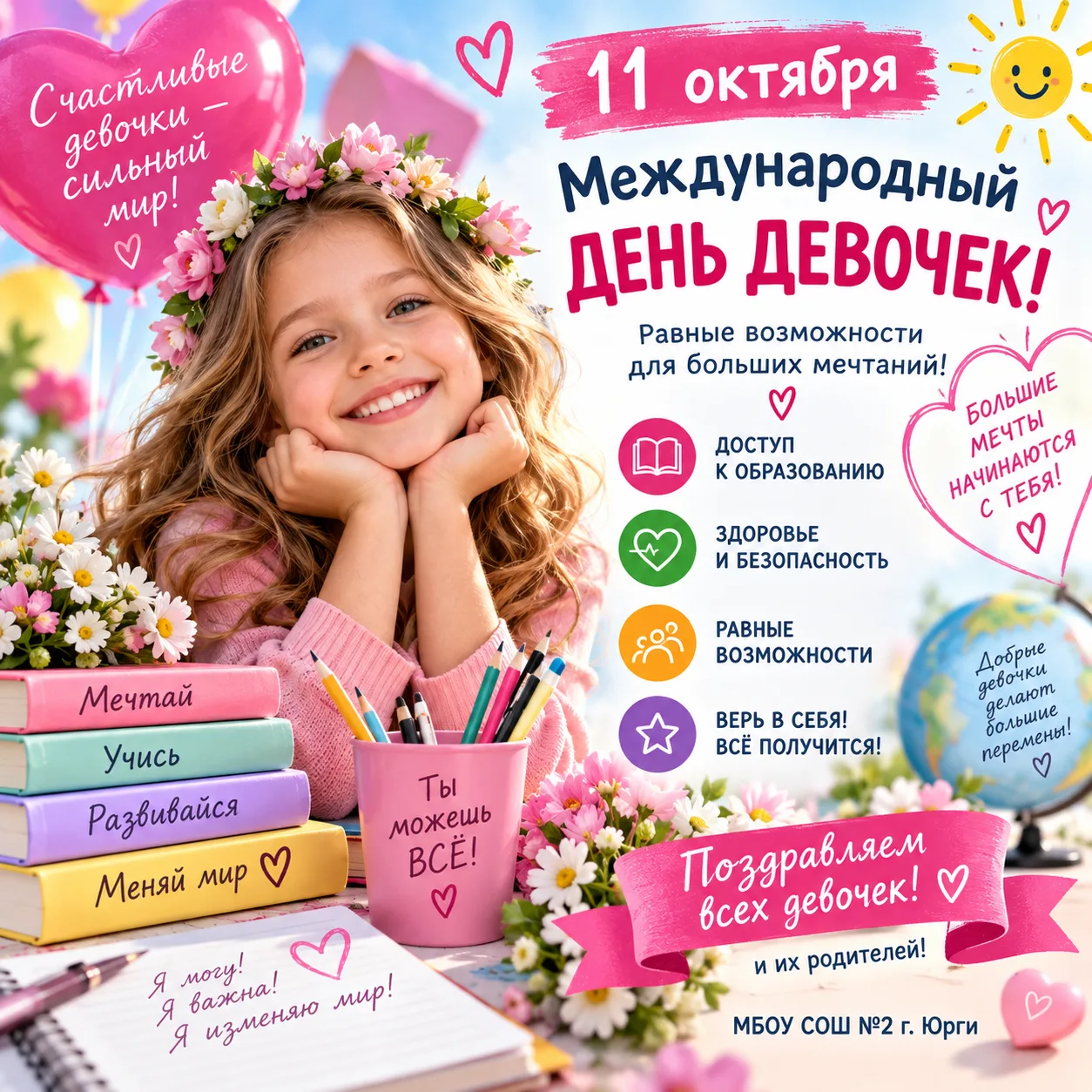 👧🌸 11 октября — Международный день девочек!
