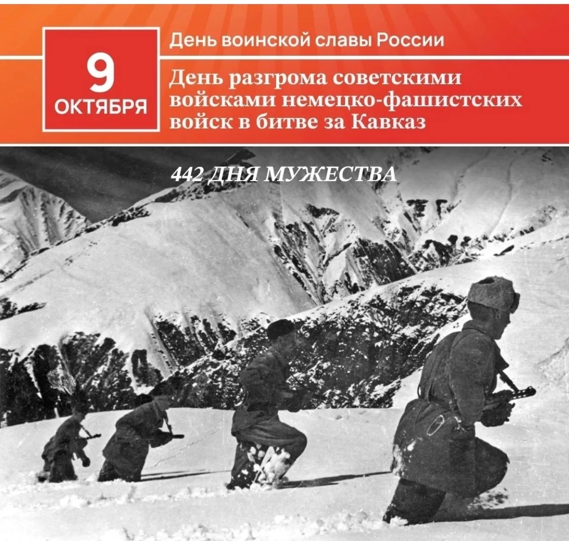 9 октября в России отмечается День разгрома советскими войсками немецко-фашистских войс...