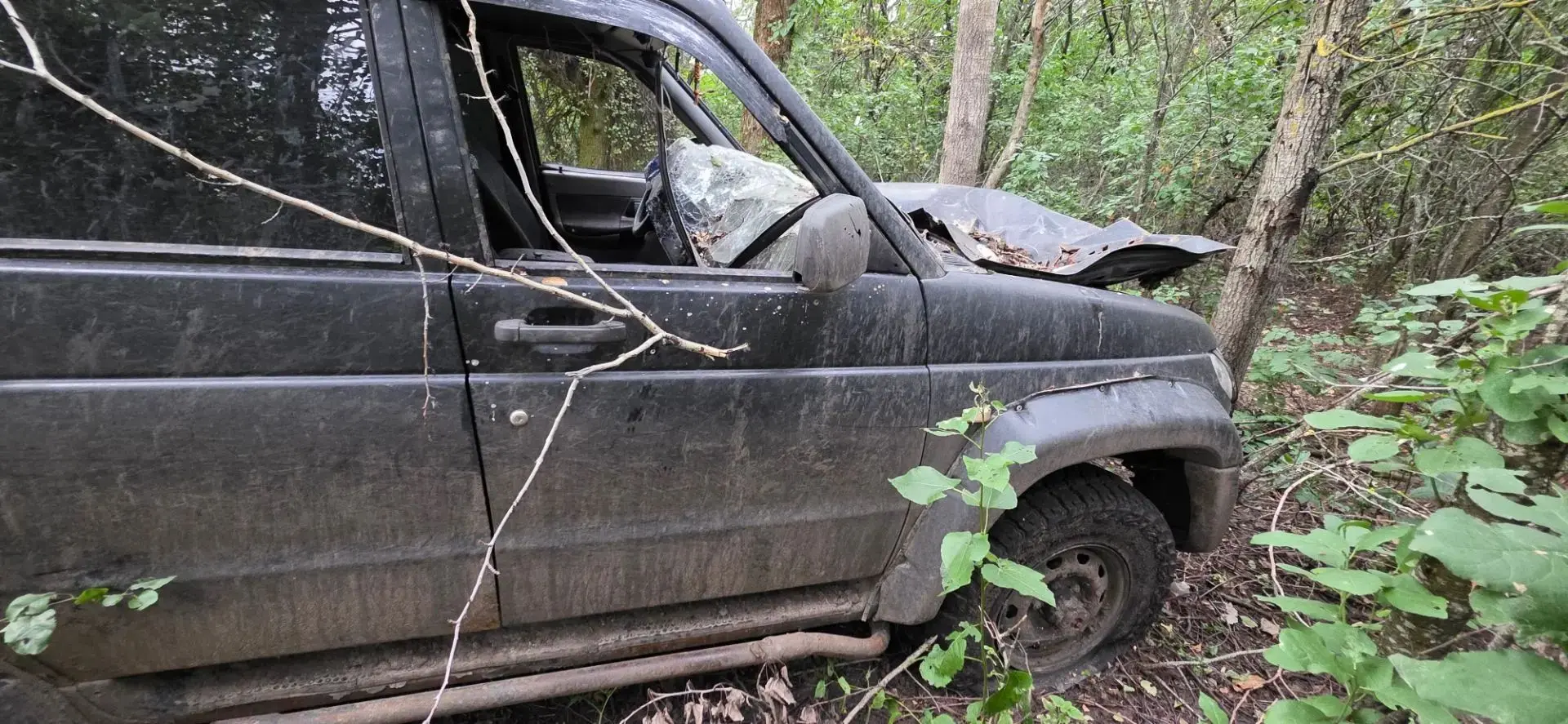 вот так выглядят машины после прилета..