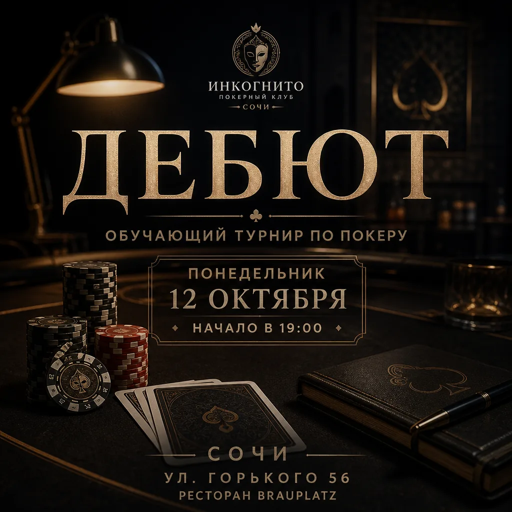 🎭 "ДЕБЮТ". Обучающий турнир по покеру