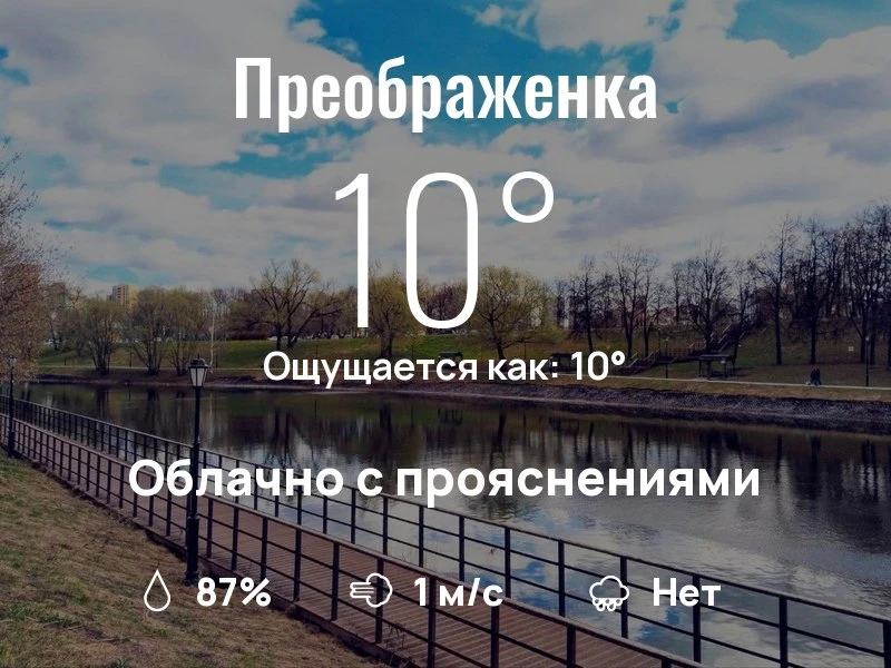 Что с погодой в Преображенском?