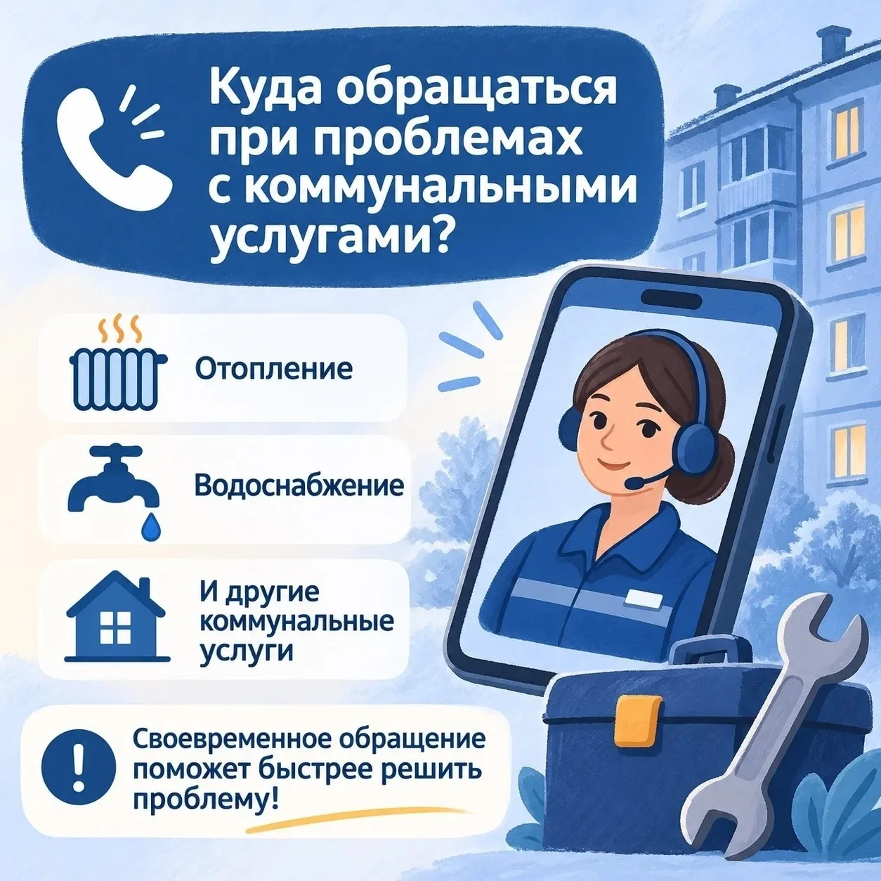 Куда обращаться при возникновении проблем с коммунальными услугами? В Топкинском муници...