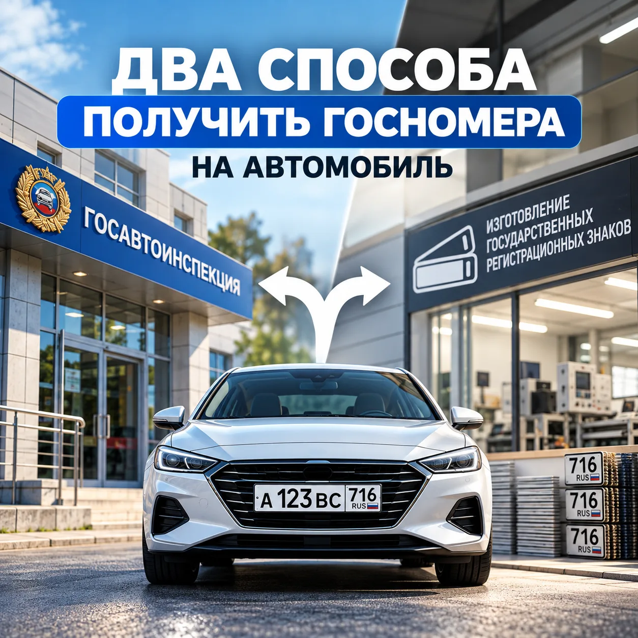 Два способа получить госномера на автомобиль