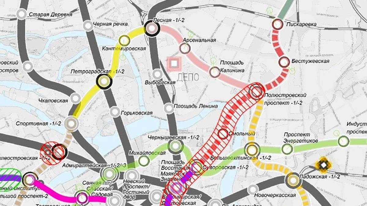 🚇 В Петербурге представили проект пяти станций будущей Кольцевой линии метро