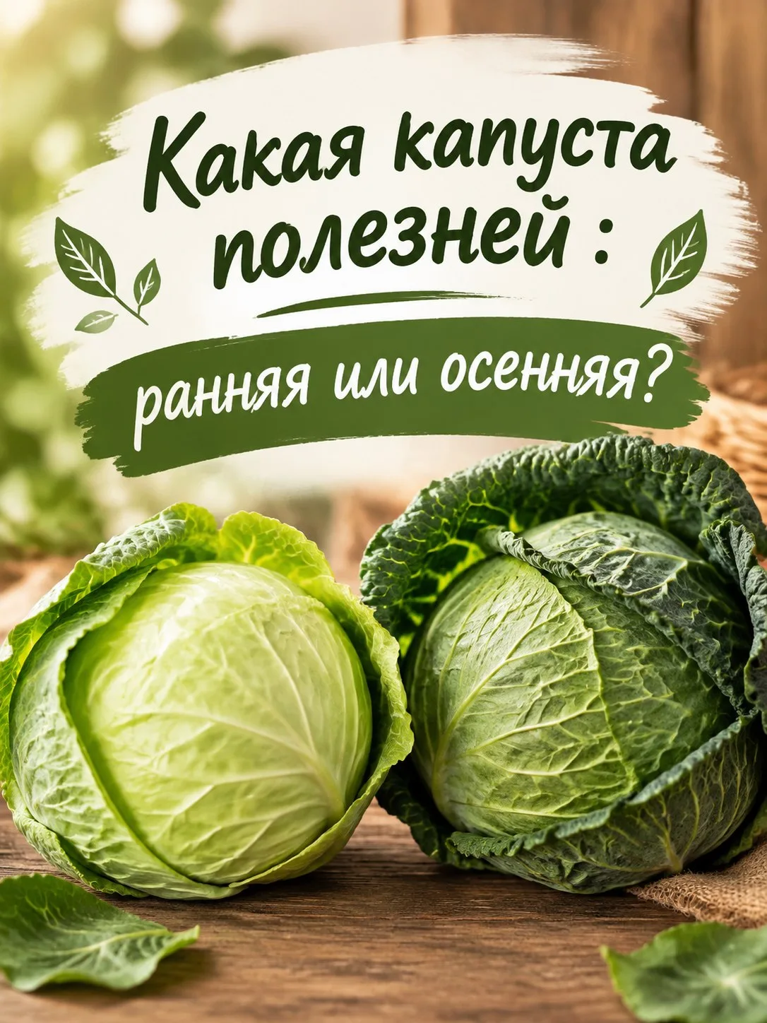 На самом деле, и ранняя, и осенняя капуста очень полезны, просто немного по-разному.