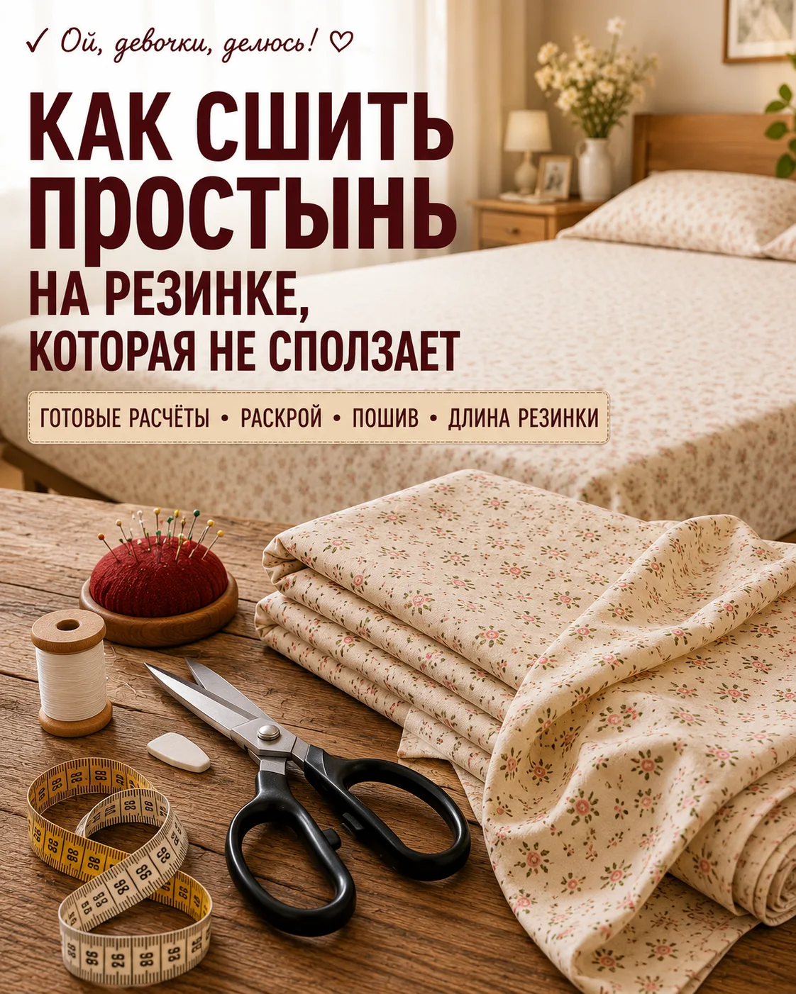 Когда-то я тоже думала, что простыня на резинке — это очень сложно. Казалось, без специ...