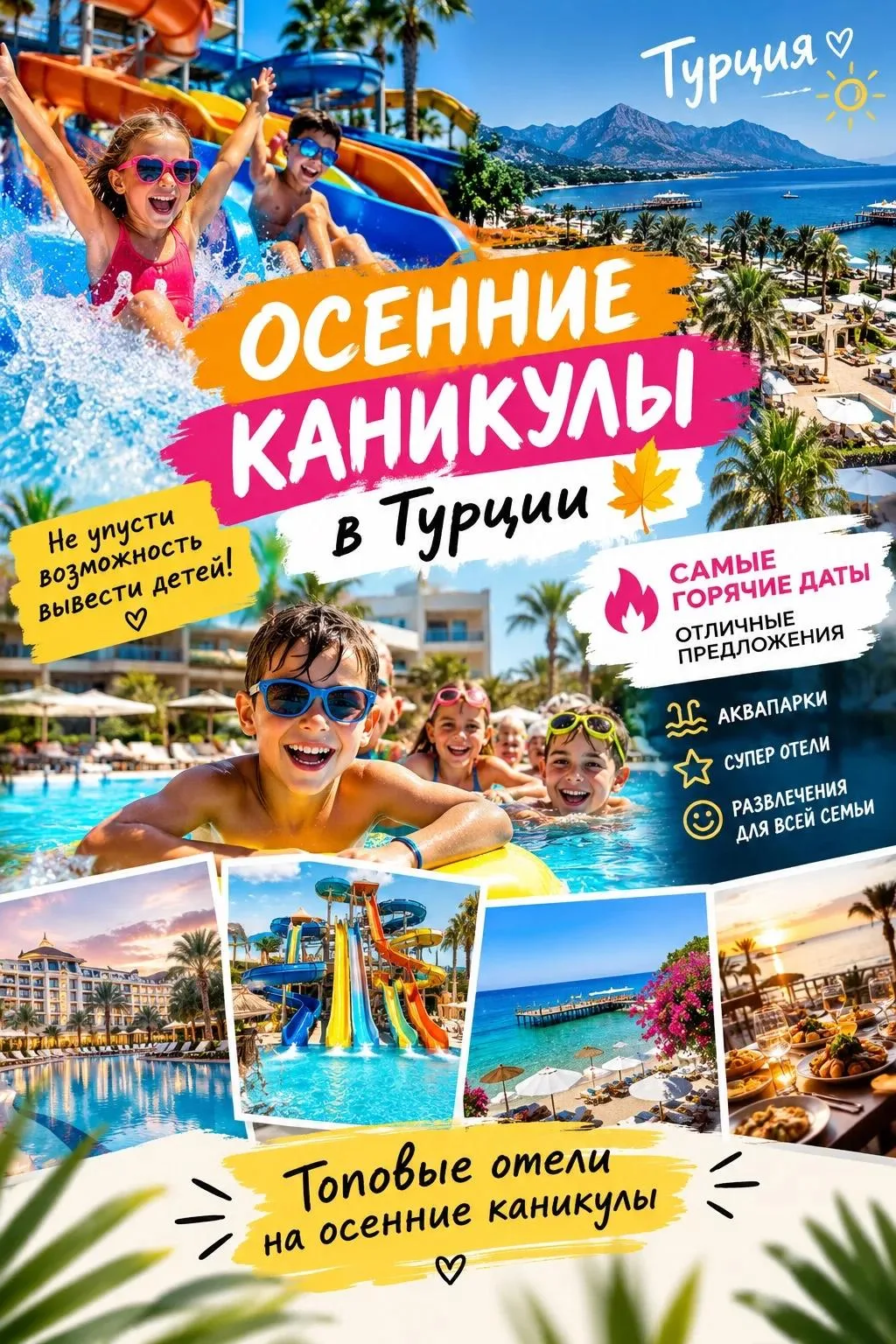 💥🔥Вы все еще думаете, где провести каникулы с детьми!⁉ А мест в самые лучшие отели ск...