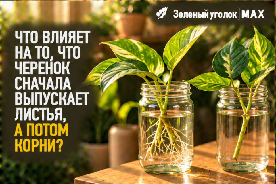 🌱 ЧТО ВЛИЯЕТ НА ТО, ЧТО ЧЕРЕНОК СНАЧАЛА ВЫПУСКАЕТ ЛИСТЬЯ, А ПОТОМ КОРНИ?