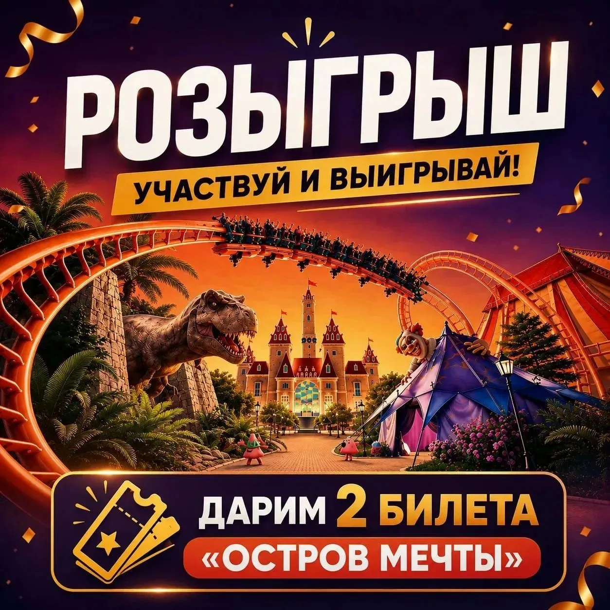 Дарим 5 билета в Остров Мечты за подписку!