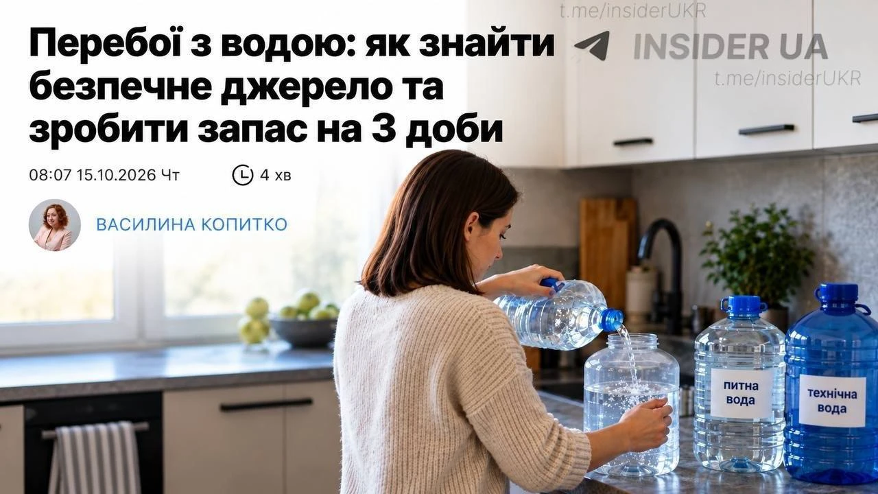 Украинцам велели запастись водой на 72 часа, потому что из крана может течь что угодно 😎