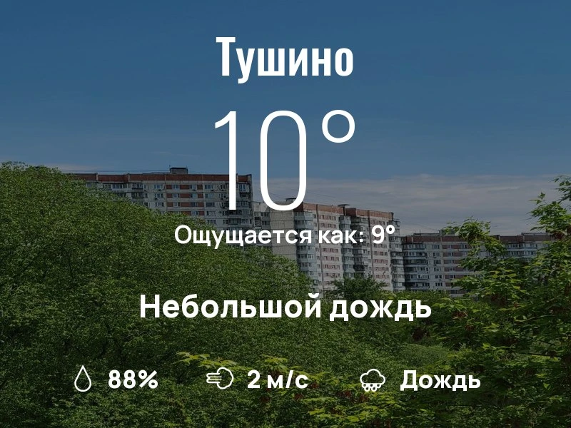 Что с погодой в Тушино?