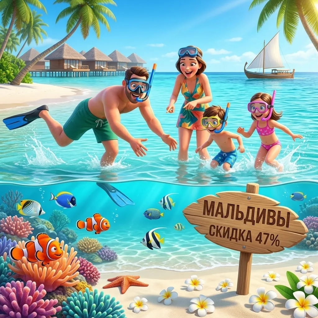 🇲🇻 Мальдивы: скидки до 47% и бесплатные трансферы на осенний сезон