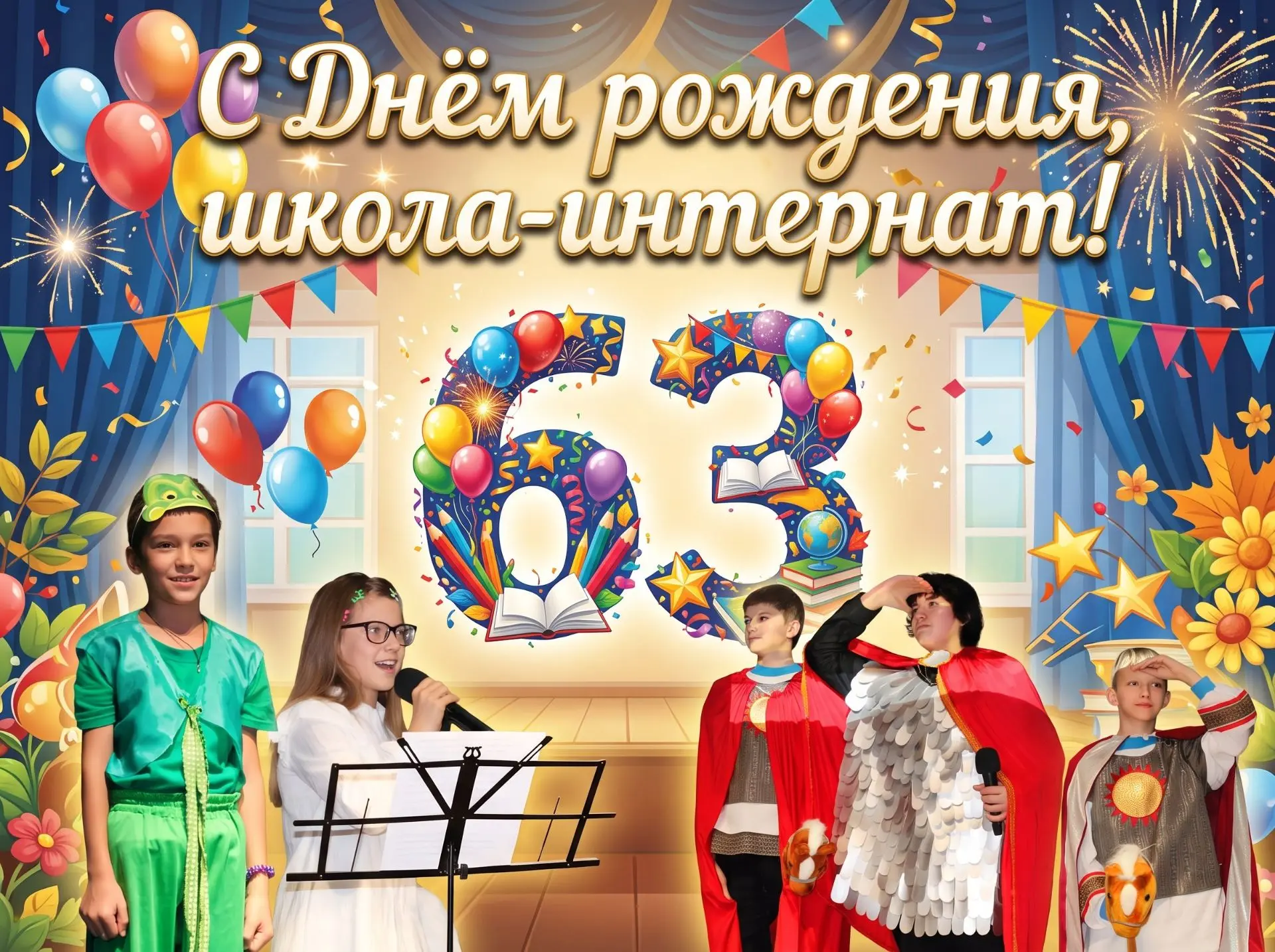 ‎9 октября наша школа-интернат отметила 63-й день рождения! 🎂
