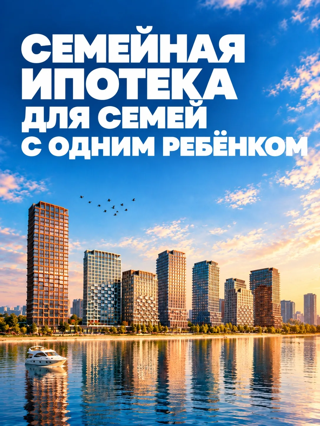 СЕМЕЙНАЯ ИПОТЕКА ДЛЯ СЕМЕЙ С ОДНИМ РЕБЁНКОМ 🏡