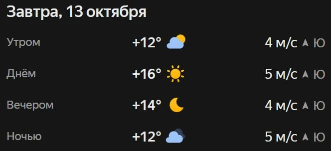 Прогноз погоды ☀️