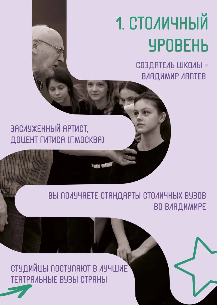 🗓 С 24 по 28 августа в 18:00 пройдут прослушивания в Театральную Школу-Студию В.Г.Лаптева