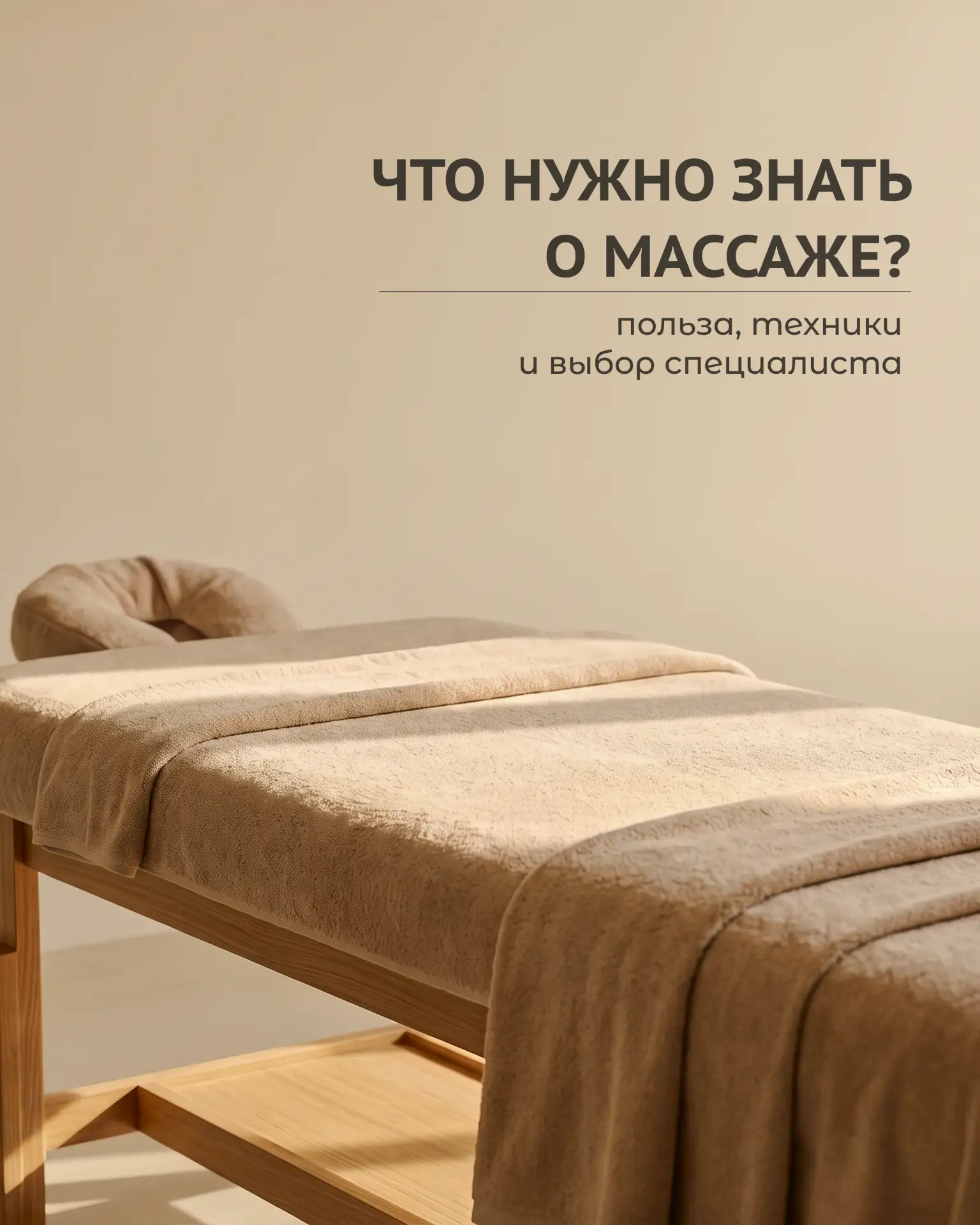 Массаж — это не просто приятная процедура. Это метод воздействия на тело и нервную сист...