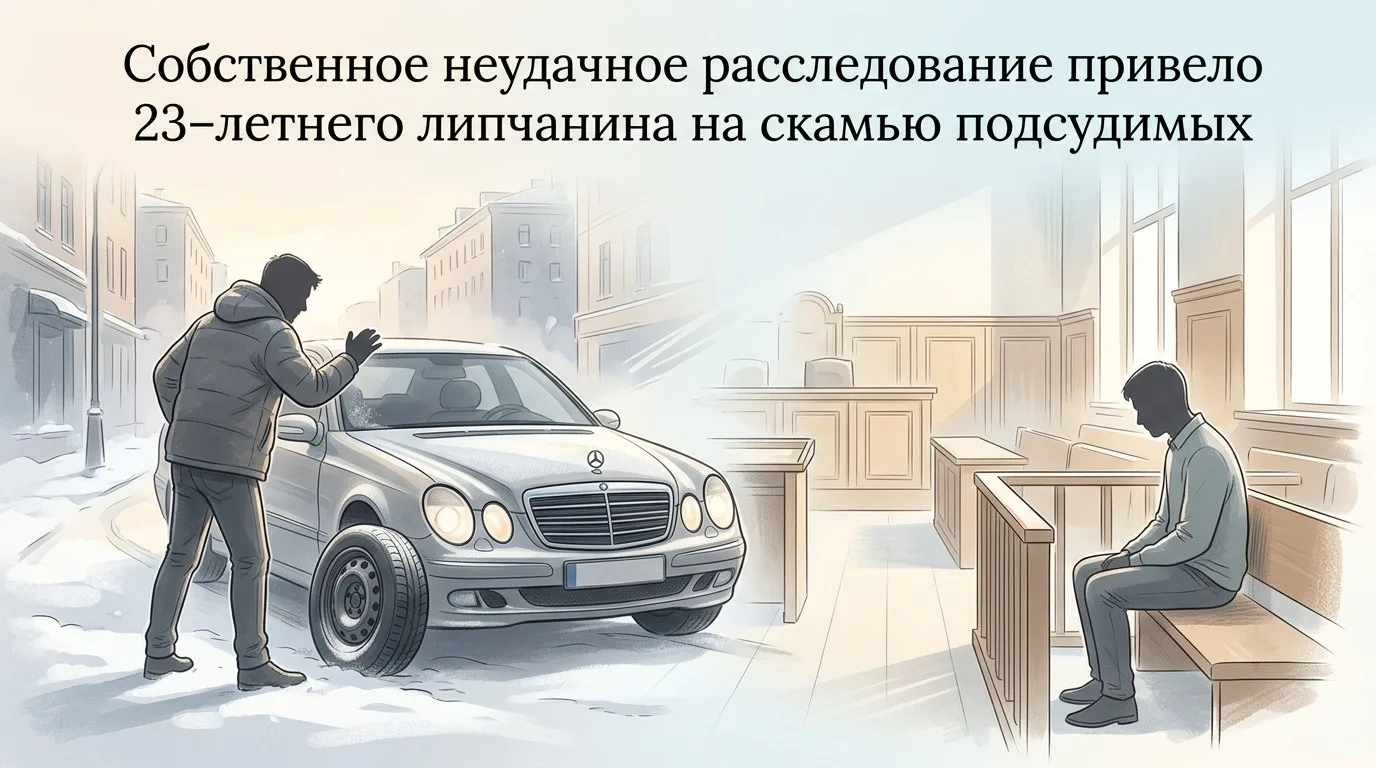 🚘Собственное неудачное расследование привело 23-летнего липчанина на скамью подсудимых