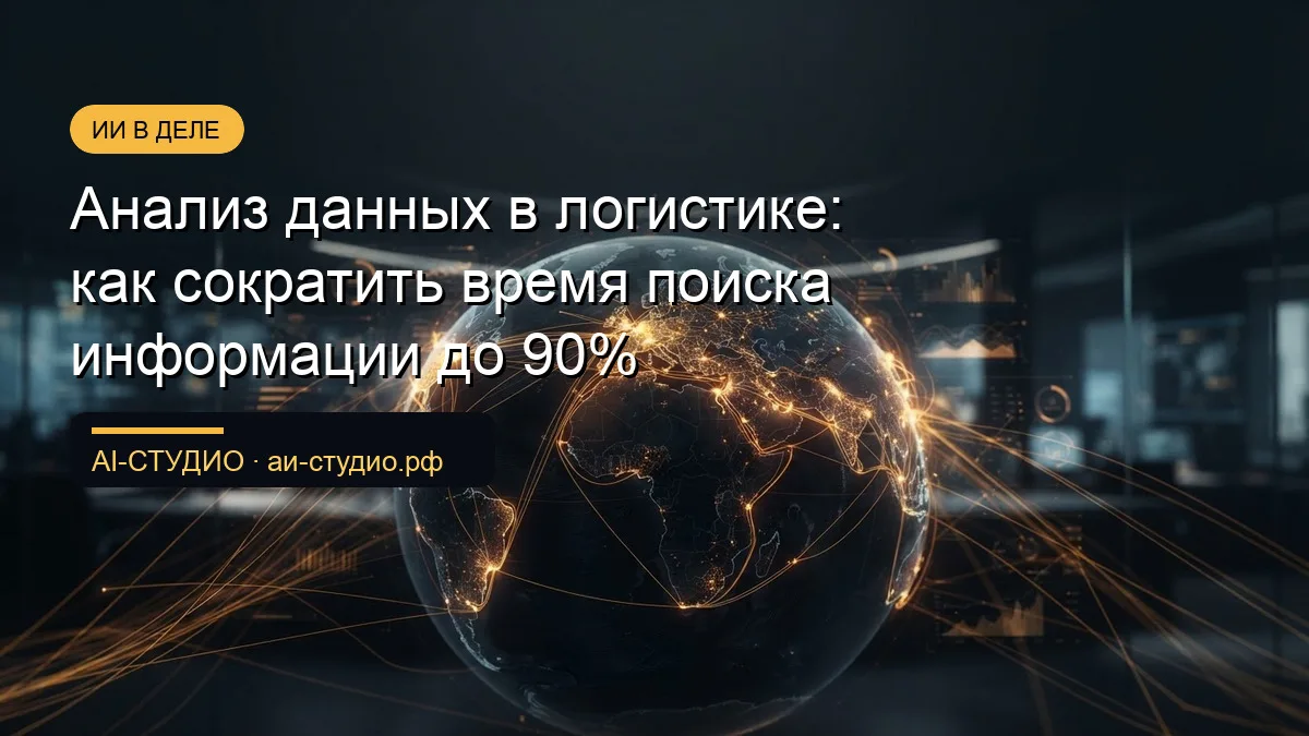 Сокращение времени на анализ данных в логистике до 90%